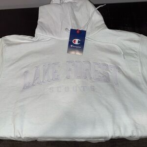 White Champion Lake Forest Scouts hoodie with tags size M & L available